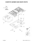 Diagram for 02 - Cooktop, Burner And Grate Parts