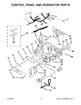 Diagram for 02 - Control Panel And Separator Parts