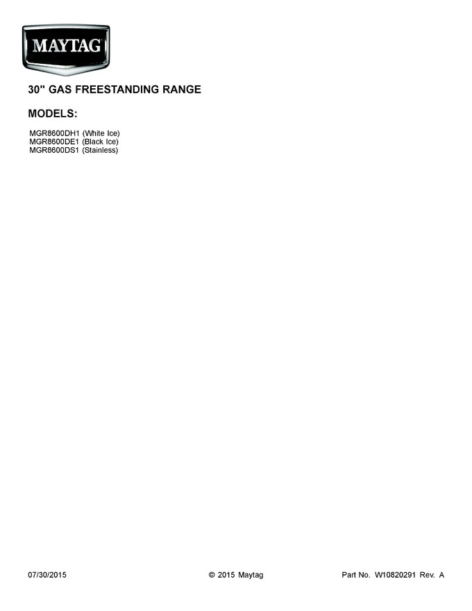 Diagram for MGR8600DS1