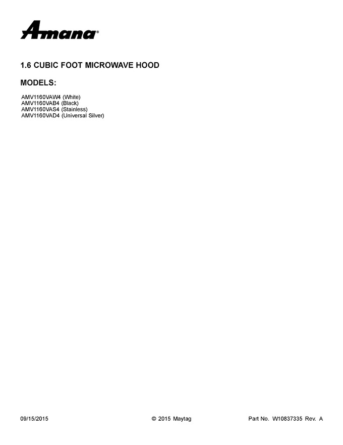 Diagram for AMV1160VAS4