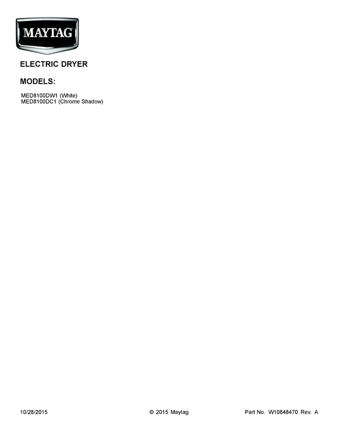 Diagram for MED8100DC1