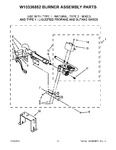 Diagram for 05 - W10336852 Burner Assembly Parts