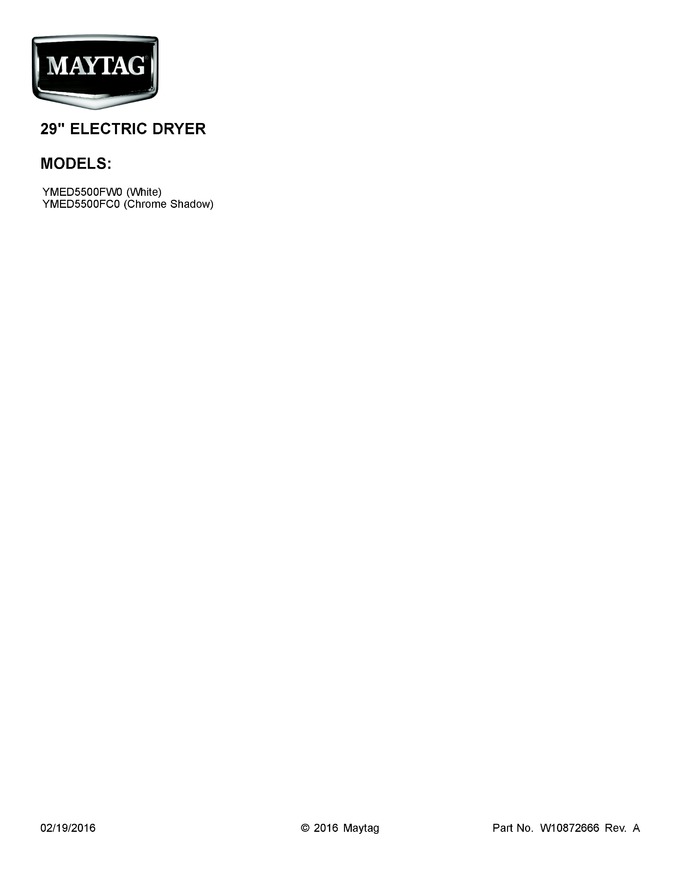 Diagram for YMED5500FW0