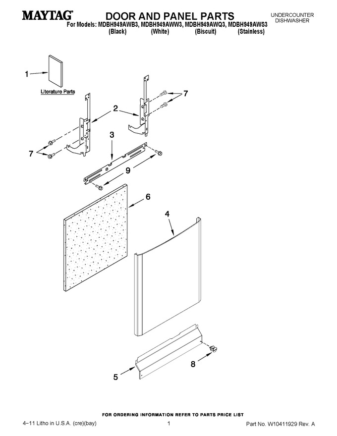 Diagram for MDBH949AWW3