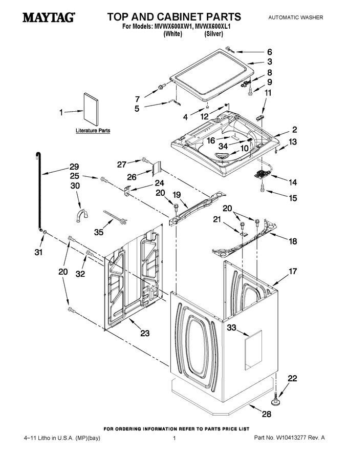 Diagram for MVWX600XL1