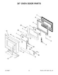 Diagram for 08 - 30" Oven Door Parts