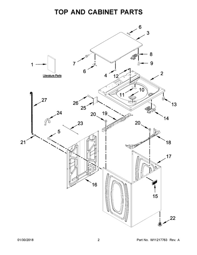 Diagram for MVWC465HW0