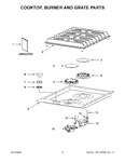 Diagram for 02 - Cooktop, Burner And Grate Parts