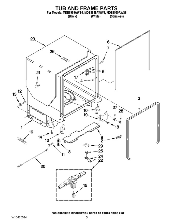 Diagram for MDB8959AWB6