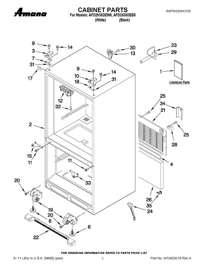 Diagram for AFD2535DEW8