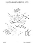 Diagram for 03 - Cooktop, Burner And Grate Parts