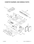 Diagram for 03 - Cooktop, Burner, And Griddle Parts