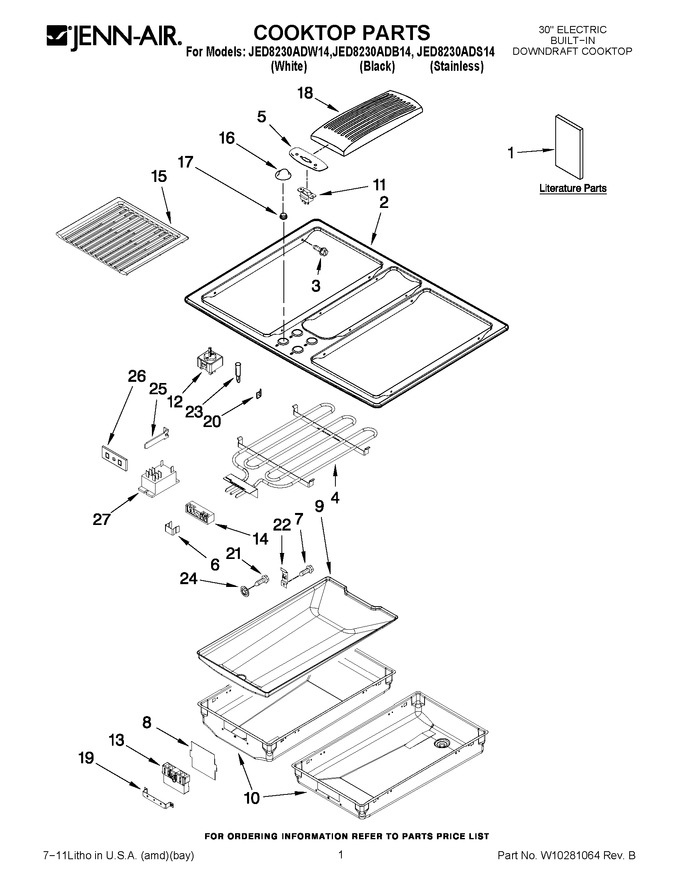 Diagram for JED8230ADW14