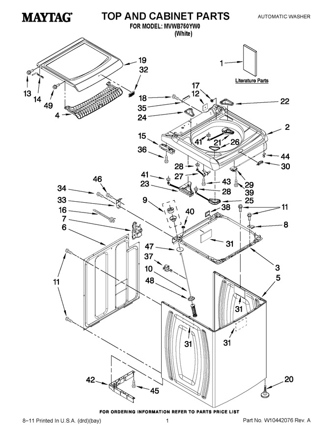 Diagram for MVWB750YW0