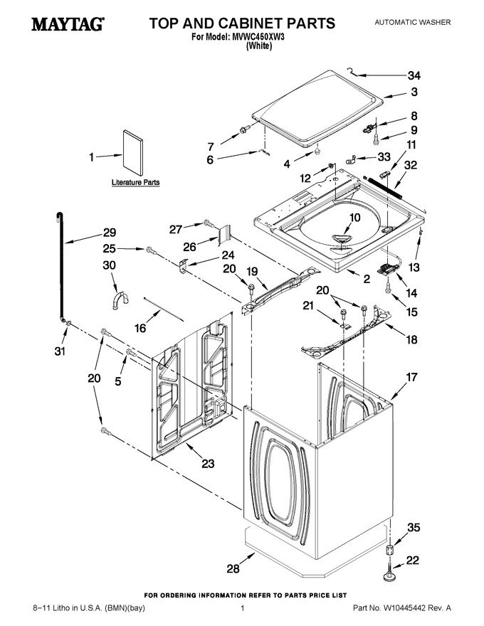 Diagram for MVWC450XW3