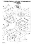 Diagram for 02 - Evaporator, Ice Cutter Grid And Water Parts