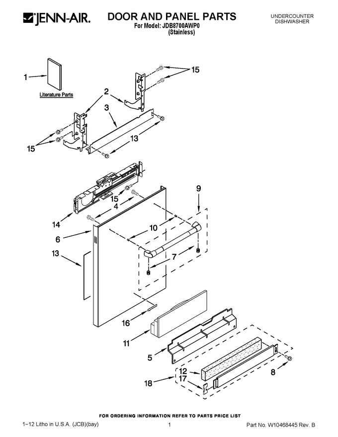 Diagram for JDB8700AWP0