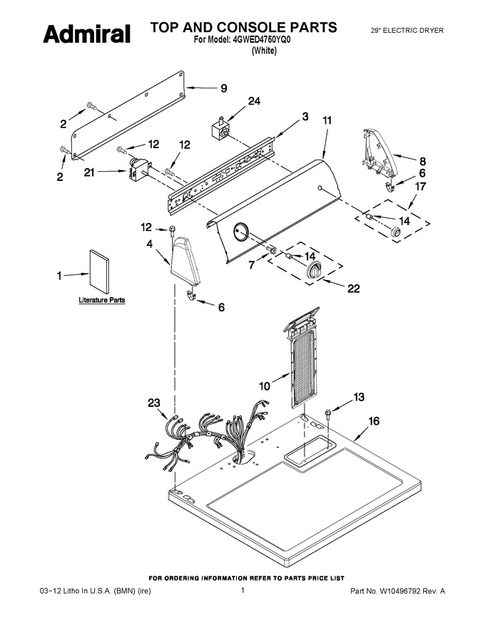 Diagram for 4GWED4750YQ0