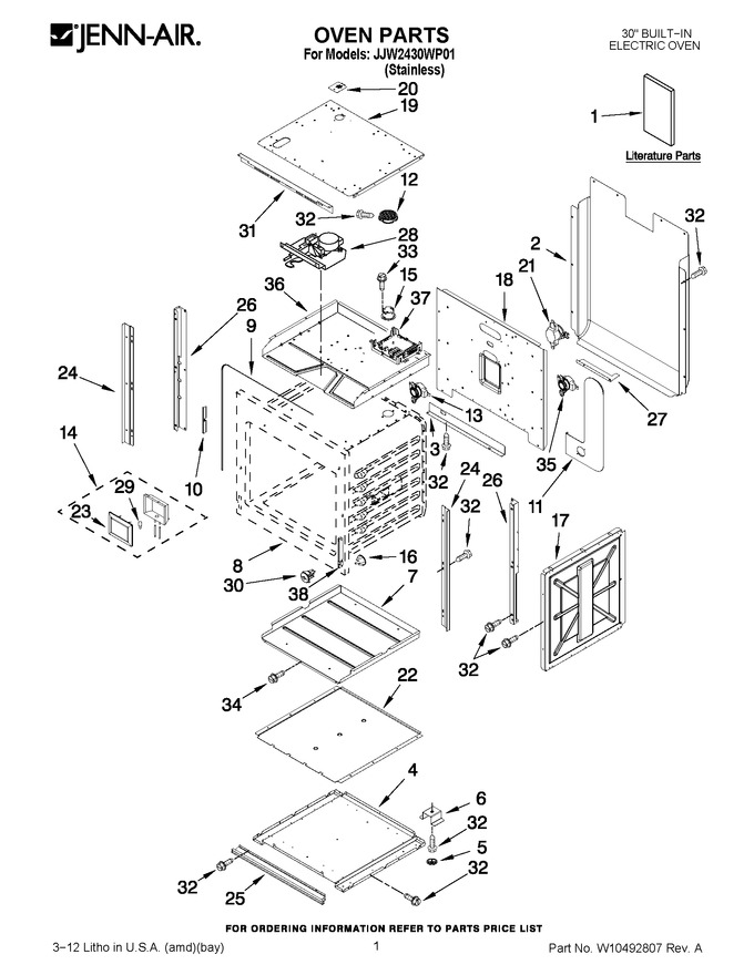 Diagram for JJW2430WP01