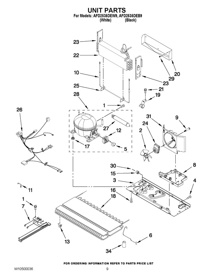 Diagram for AFD2535DEW9