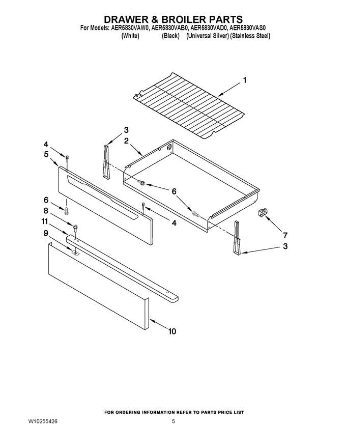 Diagram for AER5830VAW0