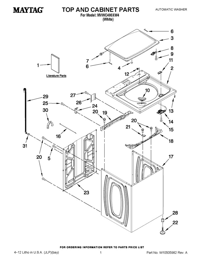 Diagram for MVWC400XW4