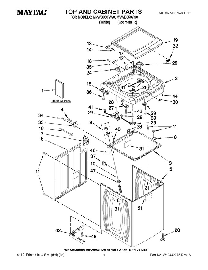 Diagram for MVWB850YG0