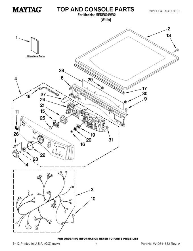 Diagram for MEDE500VW2