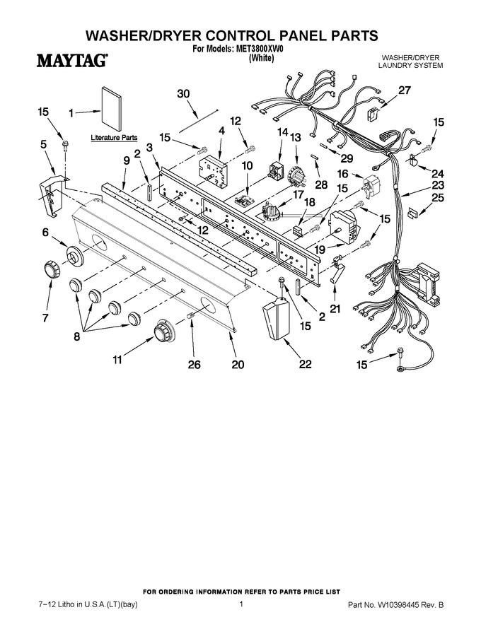 Diagram for MET3800XW0