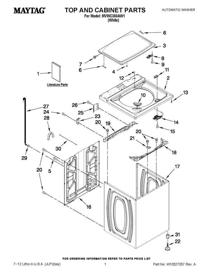 Diagram for MVWC350AW1