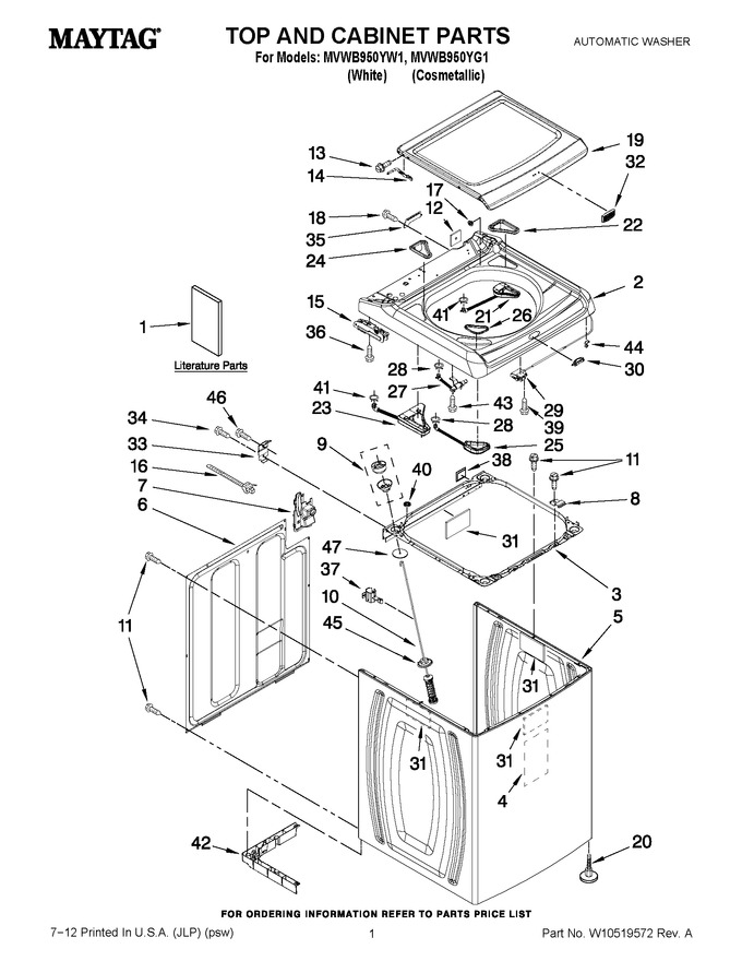 Diagram for MVWB950YW1