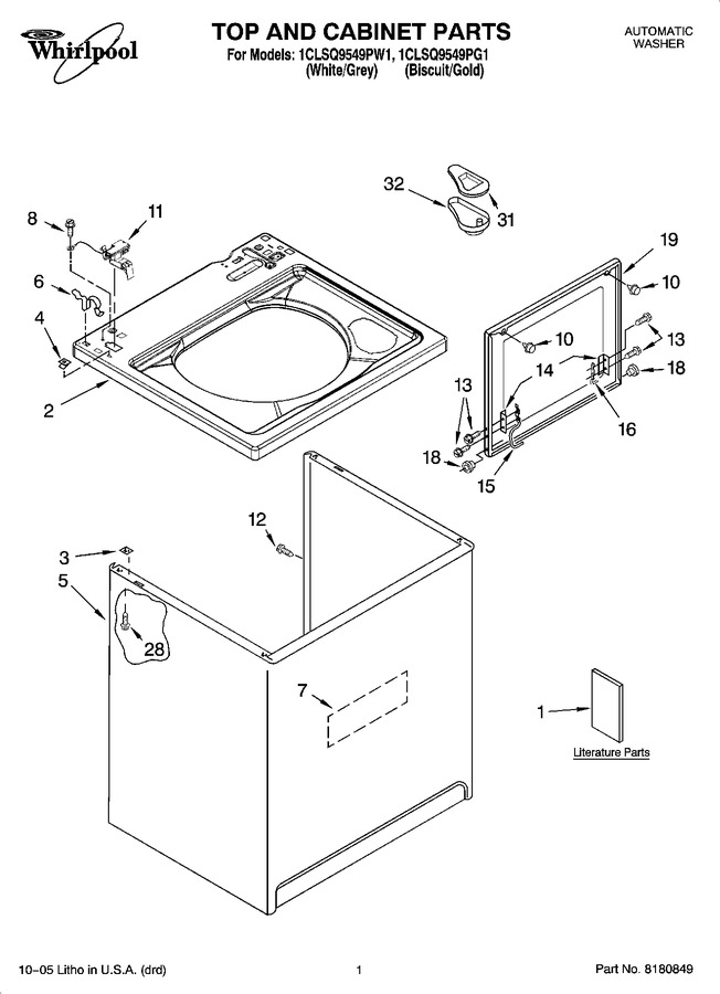 Diagram for 1CLSQ9549PW1