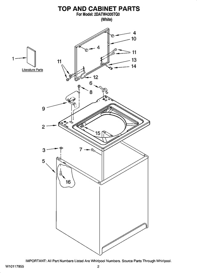 Diagram for 2DATW4305TQ0