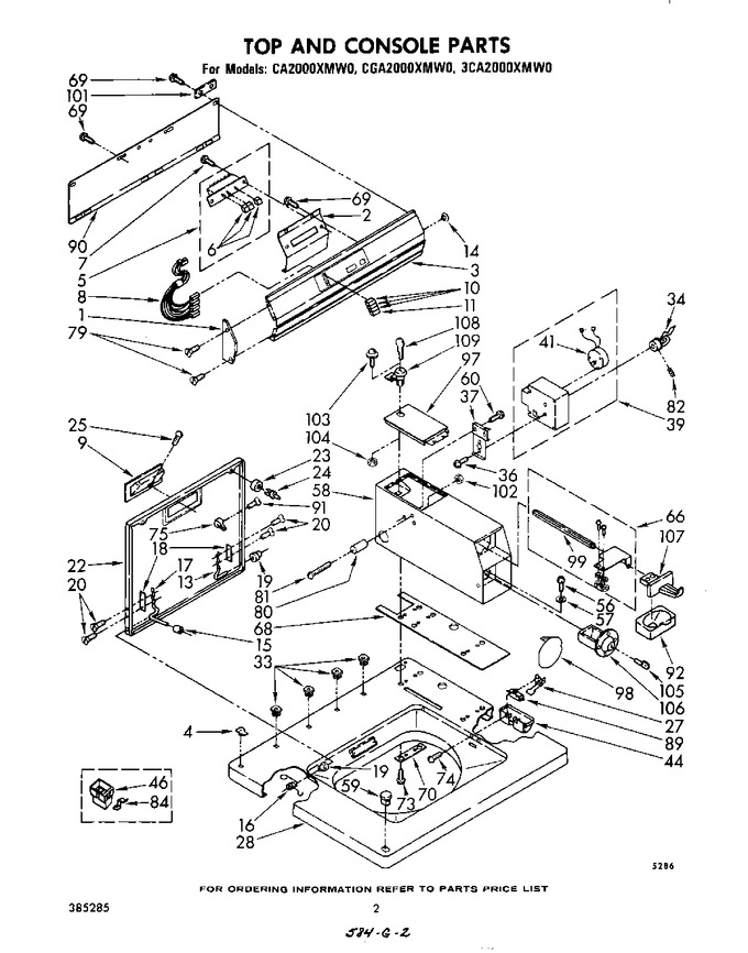 Diagram for GCA2000XMW0