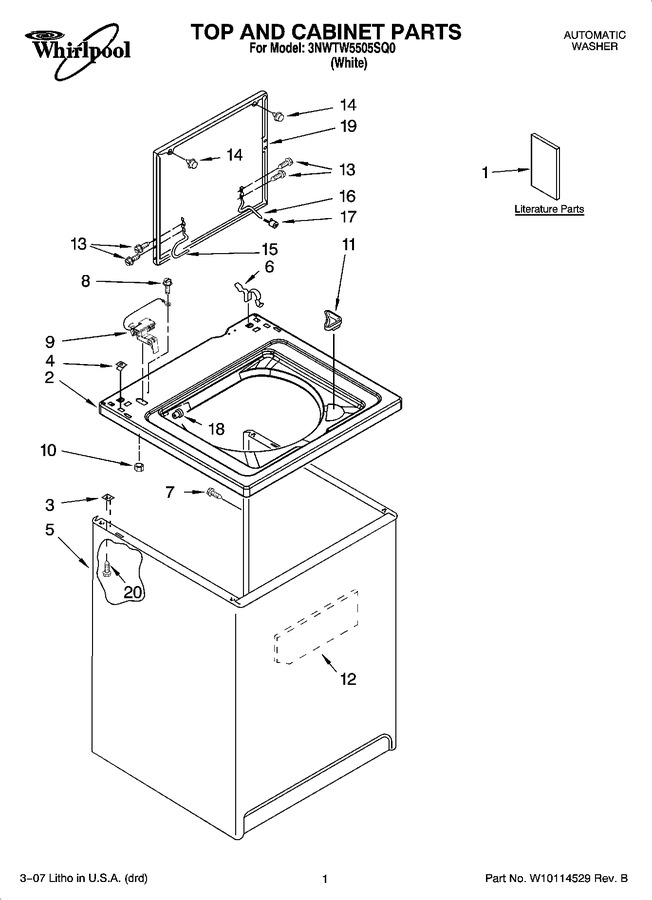 Diagram for 3NWTW5505SQ0