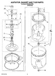 Diagram for 03 - Agitator, Basket And Tub Parts