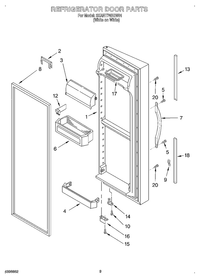 Diagram for 3XART745GW01