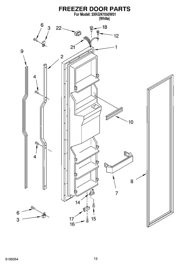 Diagram for 3XKGN7050W01