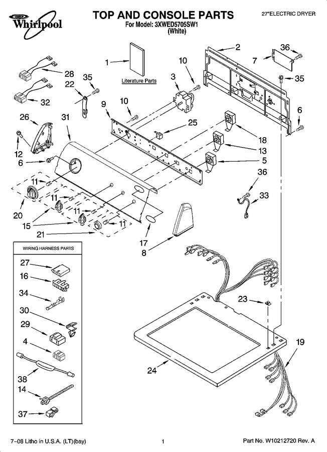 Diagram for 3XWED5705SW1