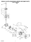 Diagram for 04 - Brake, Clutch, Gearcase, Motor And Pump Parts