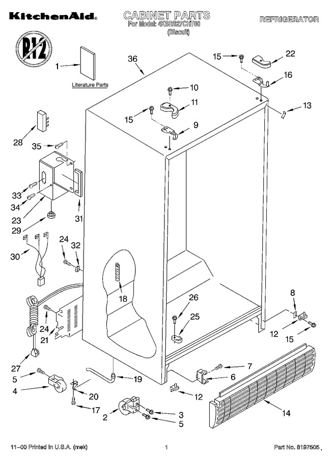 Diagram for 4KSRS27CHT00