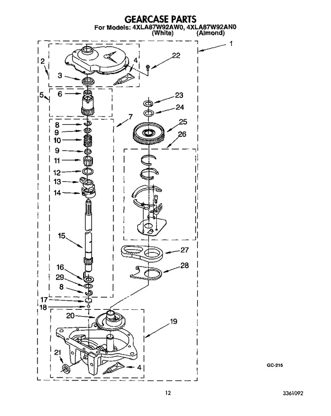 Diagram for 4XLA87W92AW0