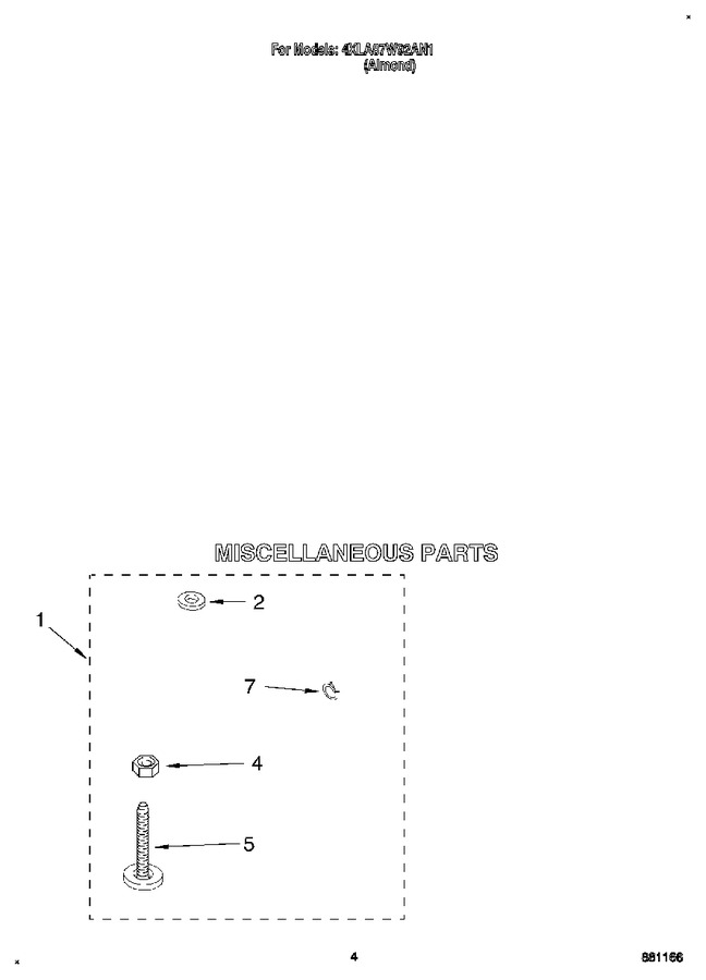 Diagram for 4XLA87W92AN1