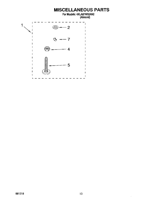 Diagram for 4XLA87W92AN2