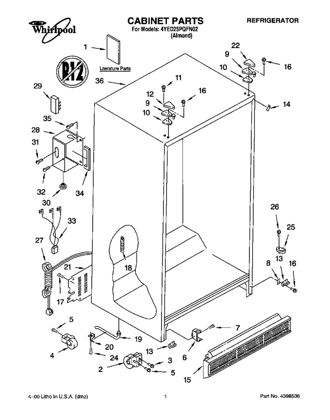 Diagram for 4YED25PQFN02