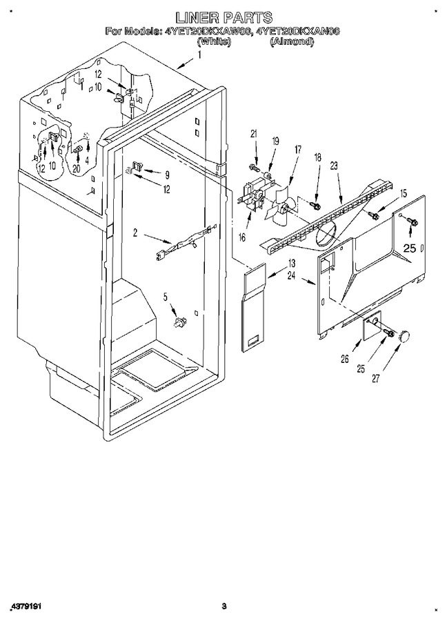 Diagram for 4YET20DKXAW00