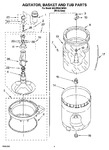 Diagram for 03 - Agitator, Basket And Tub Parts