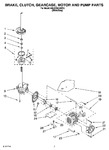 Diagram for 04 - Brake, Clutch, Gearcase, Motor And Pump Parts