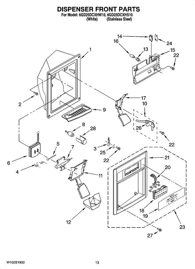 Diagram for 6GD25DCXHW10