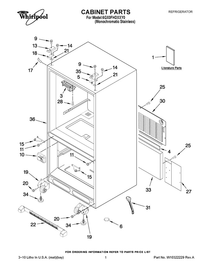 Diagram for 6GX0FHDXXY0